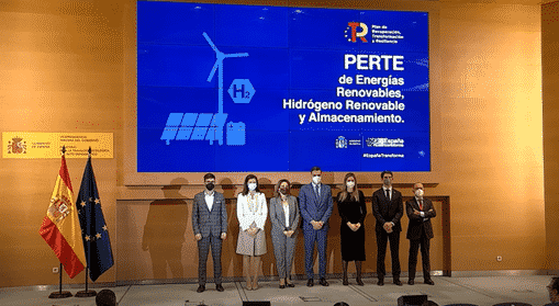 Acto de Presentación del PERTE ERHA: Proyecto Estratégico de Recuperación y Transformación Económica de Energías Renovables, Hidrógeno Renovable y Almacenamiento.